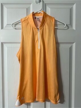Nike Women’s Sleeveless Orange Zip-Front Golf Shirt